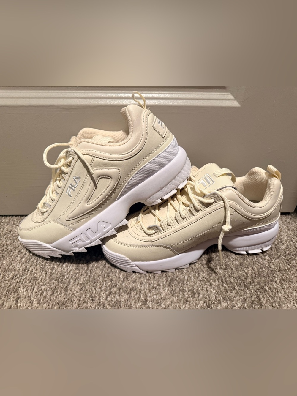 Fila Women's Chunky Sneakers in Cream